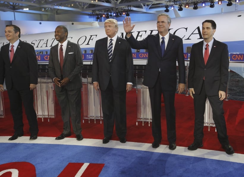 Cruz, Carson, Trump, Bush i Walker 